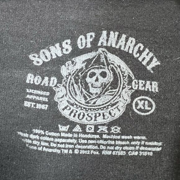 Sons Of Anarchy 2012 T Shirt Mens Size XL Black Grim Reaper Graphic Motorcyle - Picture 6 of 9